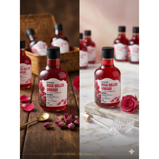 Rosa gallica gül sirkesi 250 ml 